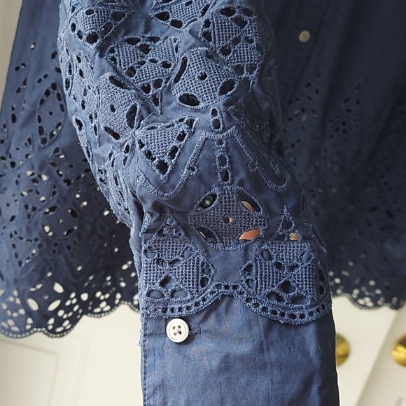 Banana Republic navy blue tunic shirt - Picture 4 of 9